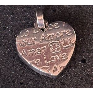 TOUS Vintage Heart Pendant – Sterling Silver – Discontinued Rare Model